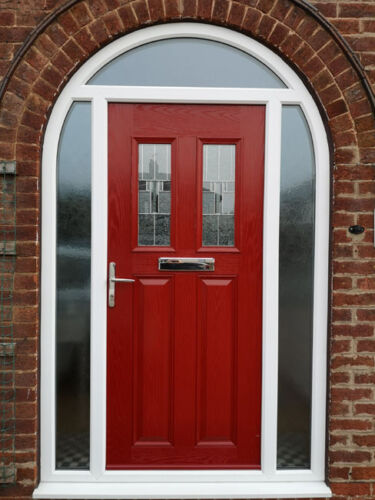 Red Traditional Composite Door Exterior